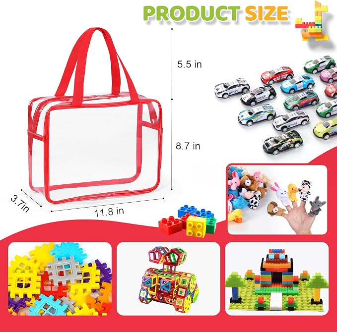 6 Packs Large Toy Storage Bags, Reusable Travel kids Organizer Bags - Image 4