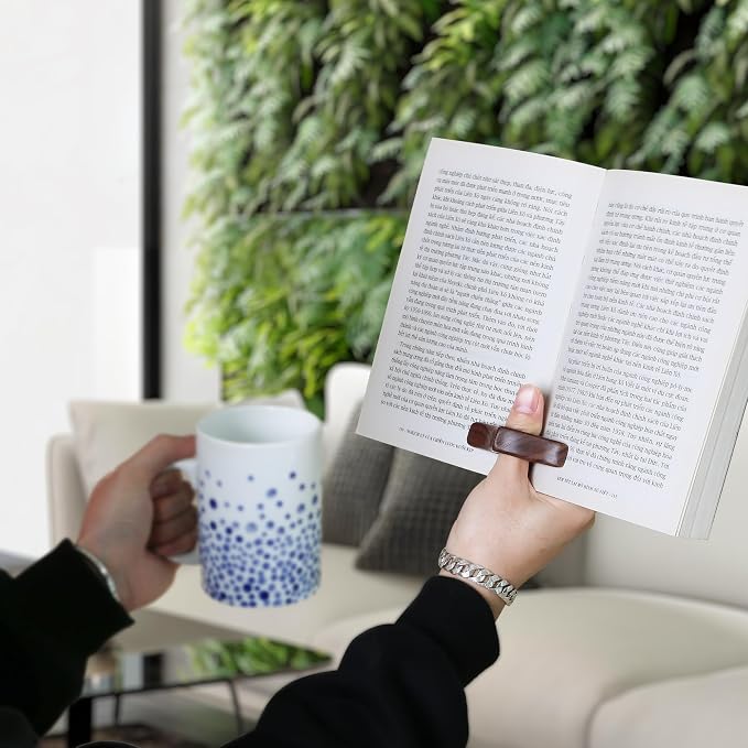 Walnut Book Page Holder, Smooth Finish Wood Book Holder - Image 7