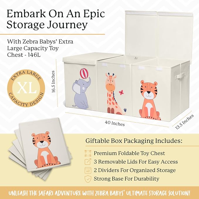 Zebra Baby Toy Storage Organizer - Image 3
