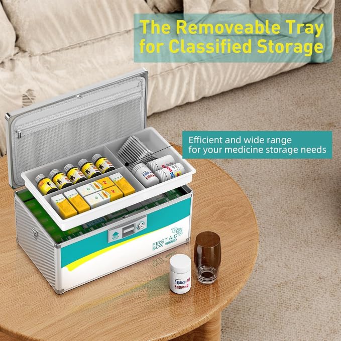 Glosen Medicine Lock Box, locking medicine box, Security Lock Boxes【Extra Large - Image 7
