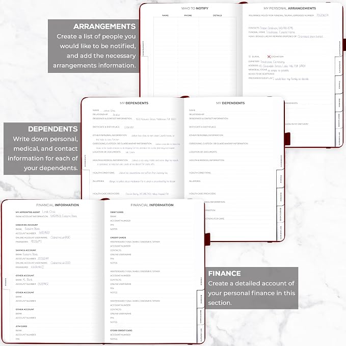 Clever Fox Large End of Life Planner – Guided Final Arrangements Organizer - Image 4