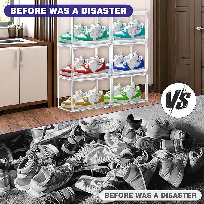 12 Pack Acrylic Shoe Large Storage Box - Image 7