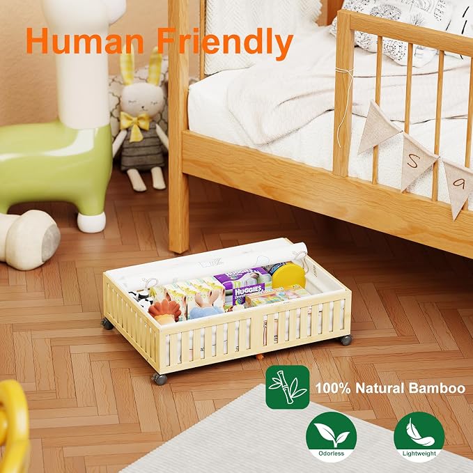 Bamboo Under Bed Storage Containers - Image 2