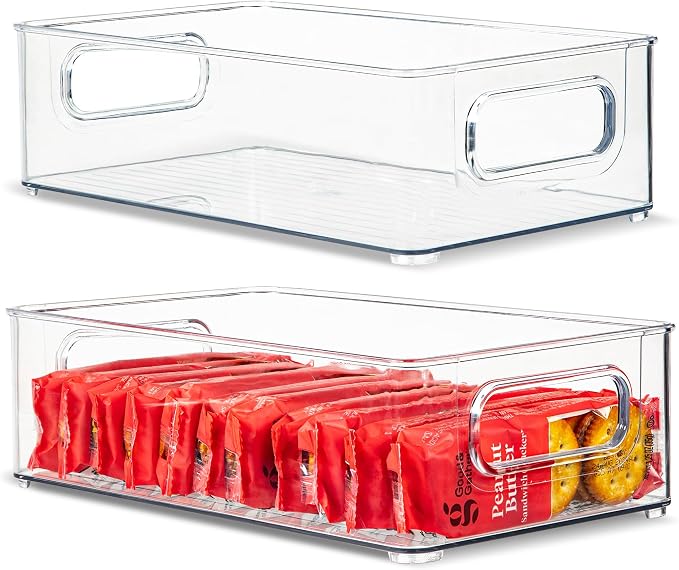 primebox 2 Pack Clear Plastic Organizing Container by primebox