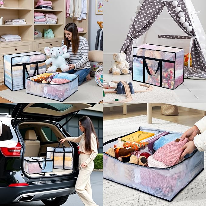 4 Pack Clear Blanket Storage Bags - Image 10
