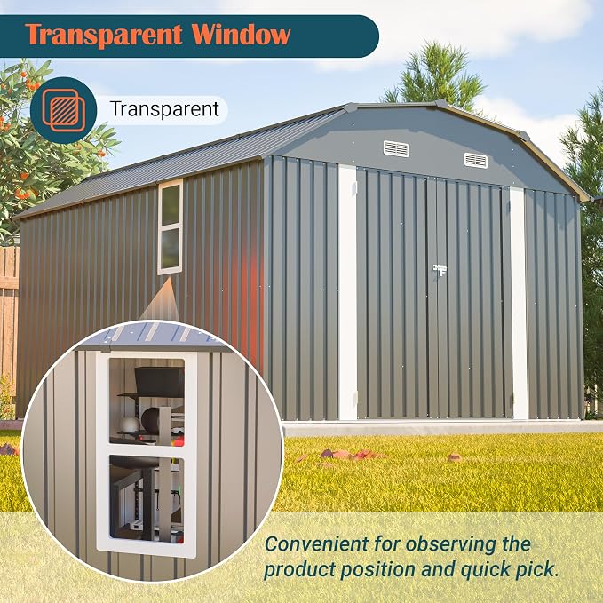 10x12 FT Metal Storage Shed - Image 6