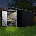 10x14 FT Metal Storage Shed, Outdoor Tool Sheds by njnj