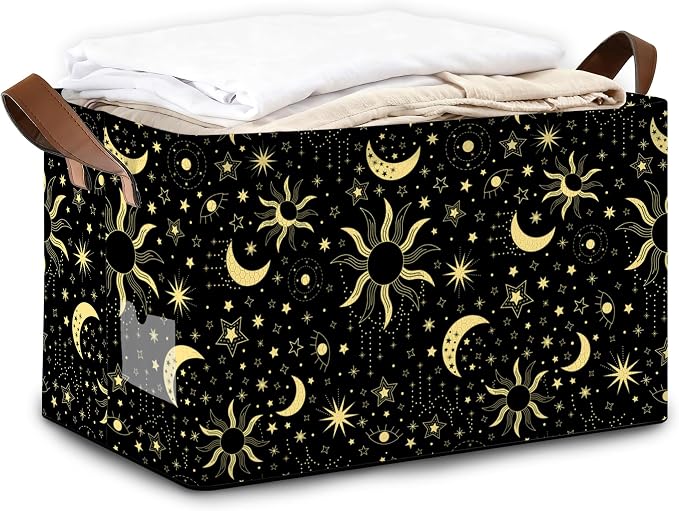 Decorative 32L Starry Night Sky Storage Bins by Oeaskly