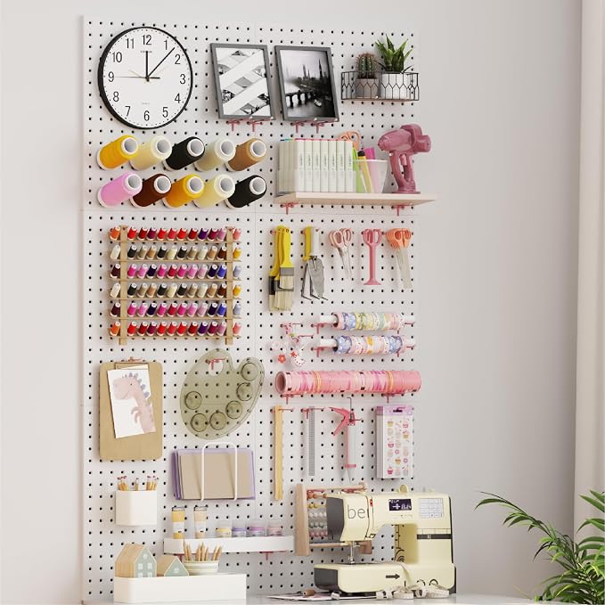HUHOLE Pegboard Hooks 4 Inch 50PC, Fit 1/4" or 1/8" Pegboard, Ideal Peg Board - Image 7