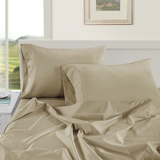 LANE LINEN Pillow Case Covers King Set of 2 100% Egyptian Cotton Sateen Soft by LaneLinen