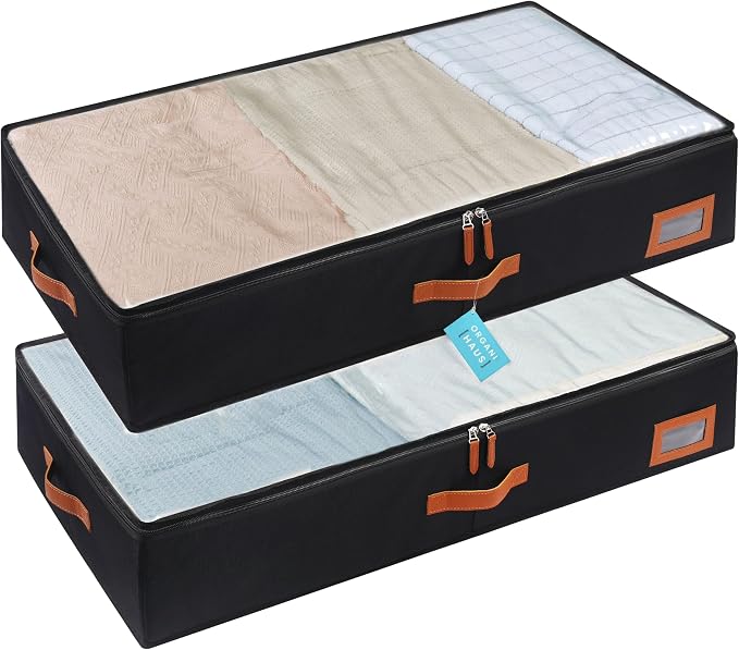 OrganiHaus Under Bed Storage Containers, Bedroom Storage and Organization Bins by OrganiHaus