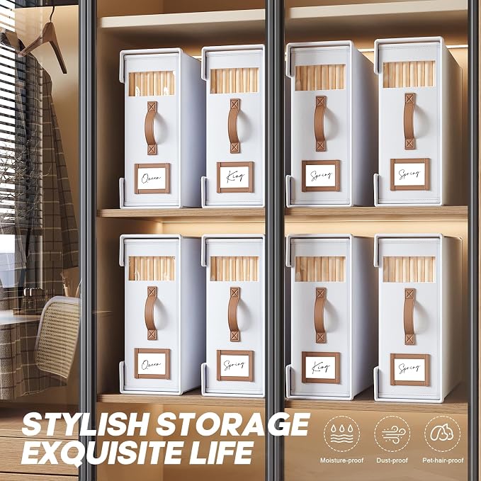 8 Pack Bed Sheet Organizers And Storage - Image 5