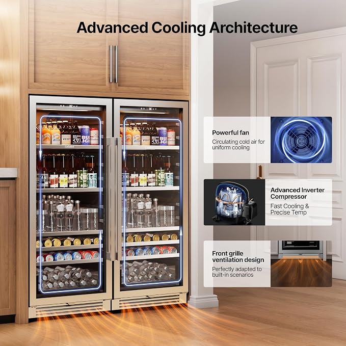 Ca'Lefort Beverage-Refrigerator 48 Inch, Tall Beverage Fridge Cellars Large Bar - Image 7
