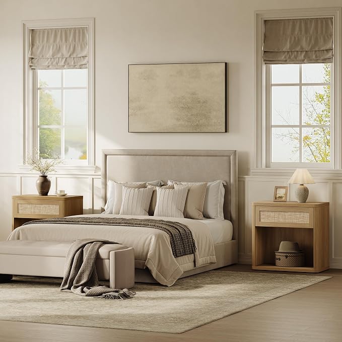 SICOTAS Night Stand Set of 2 26" Wide Large Nightstands - Image 9