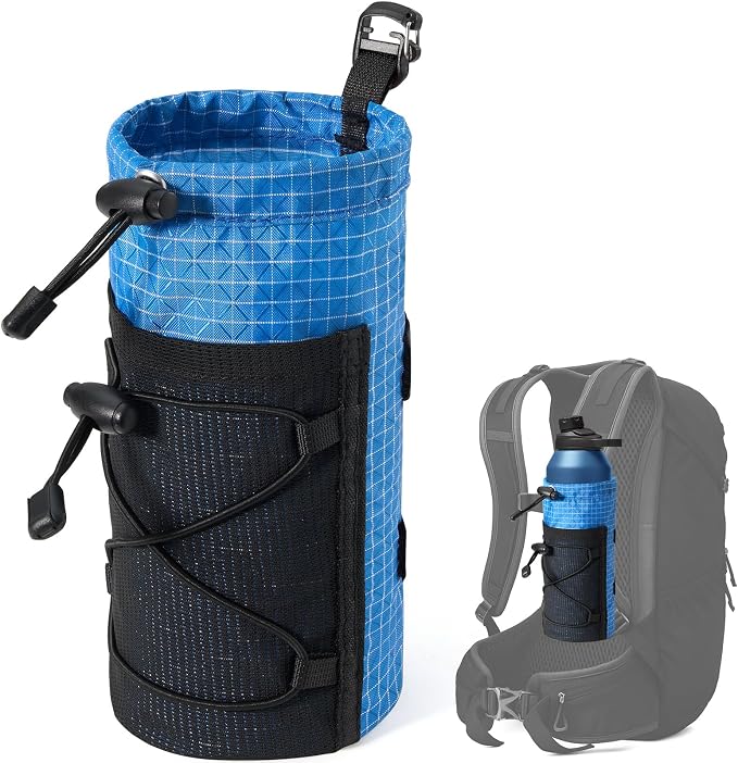 Large Water Bottle Holder Pouch Bag, Backpack Water Bottle Holder Mesh Bag by Neverwhy