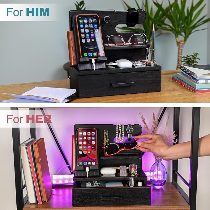 TESLYAR Wood Phone Docking Station - Image 4