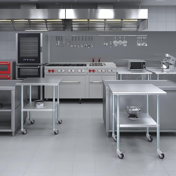 AmGood 30" x 30" Stainless Steel Work Table - Image 5