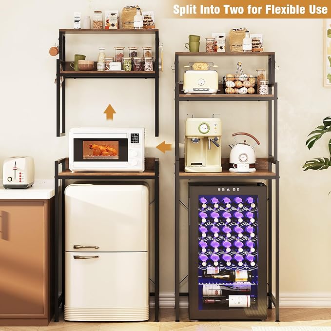 3-Tier Mini Fridge Stand Kitchen Bakers Rack - Image 3