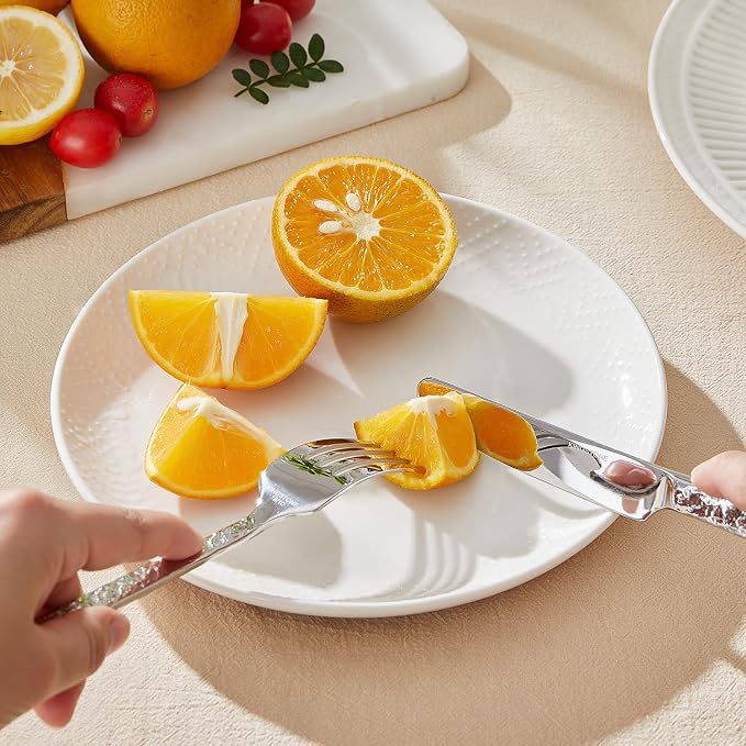 KINGSTONE 60 Pcs Hammered Silverware Set - Image 7