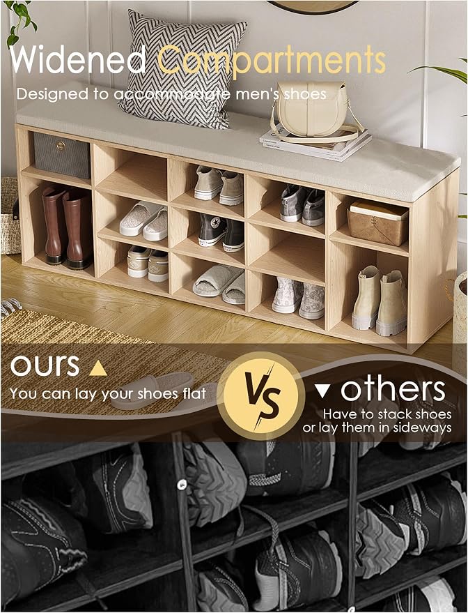 DINZI LVJ Shoe Storage Bench - Image 4