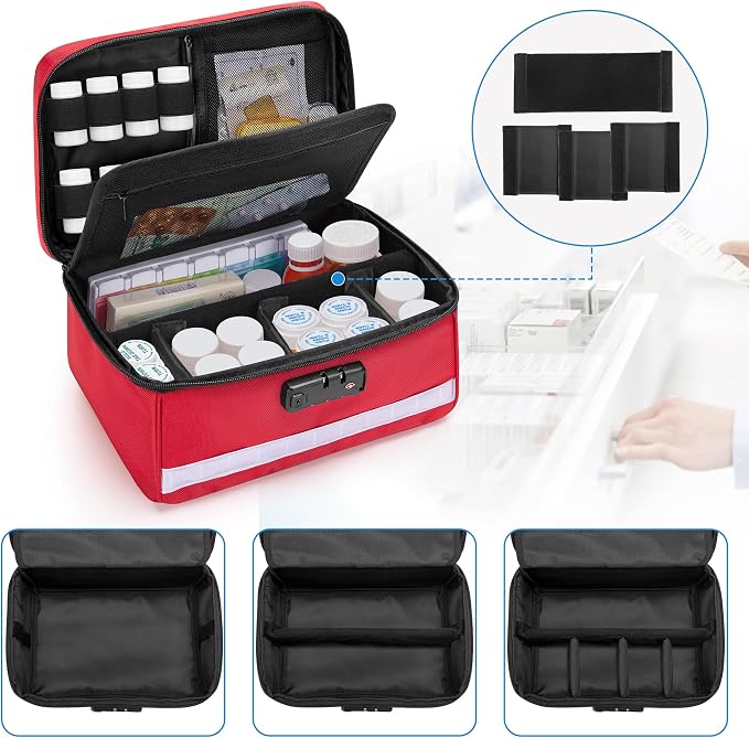 Damero Locking Pill Bottle Organizer - Image 3