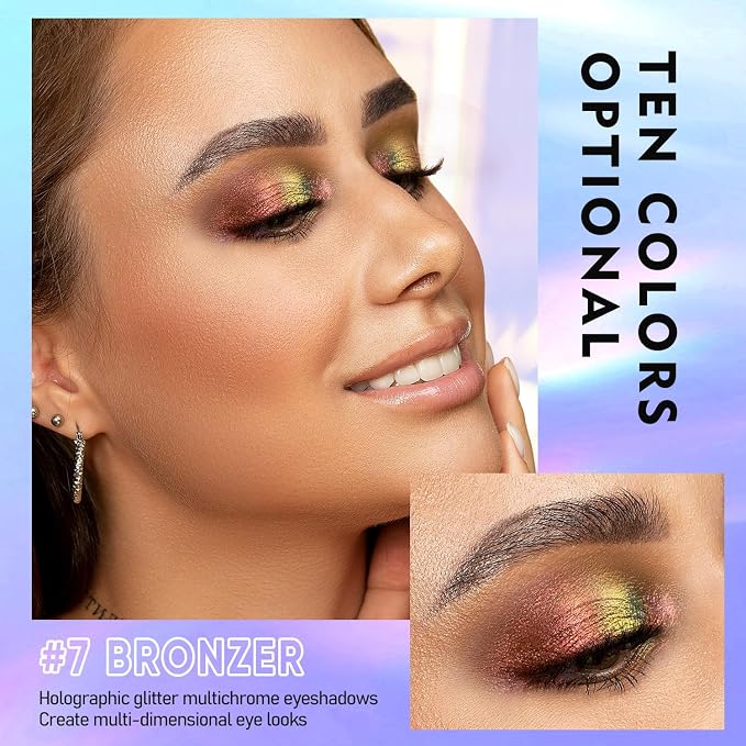MAKI YIKA 5Pc Glitter Eyeshadow Liquid Multichrome Eyeshadows Long Lasting - Image 6