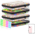 4Pcs Clear Hard Shell Zipper Case, BIiss Plastic Bins by MihkiomUSA