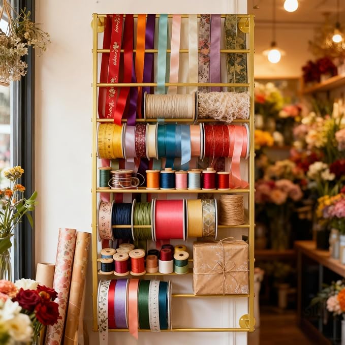 10-Layer Wall Mounted Display Rack, Tie & Scarf Rack Belt Towel Holder Wrapping - Image 8