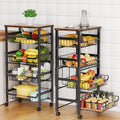 5-Tier Rolling Utility Cart, Kitchen Storage Cart by Unknown