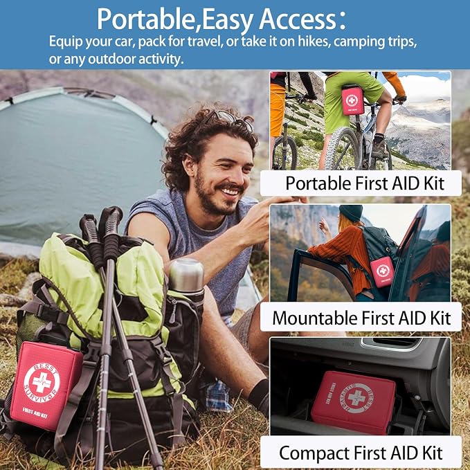 Premium First Aid Kit with Labelled Compartments, Waterproof & Organized Molle - Image 6
