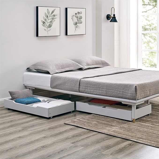 MUSEHOMEINC Solid Wood Under Bed Storage Drawer - Image 4
