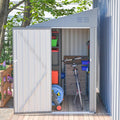 4x7 FT Outdoor Storage Shed, Lean to Lockable Metal Garden Shed Steel by Unknown