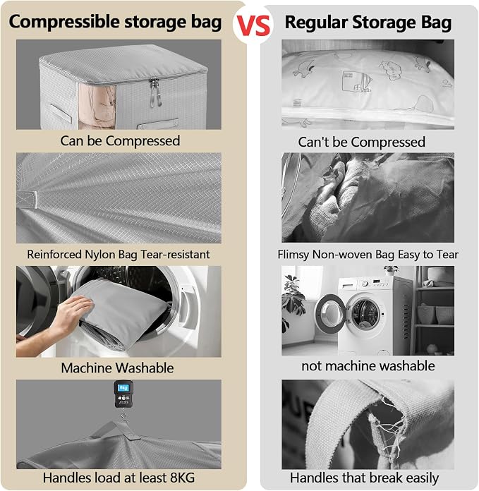 2 Pack Space Saving Comforter Storage Bag - Image 4