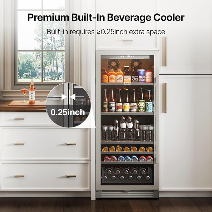 Ca'Lefort Beverage-Refrigerator 24 Inch, Tall Beverage Fridge Cellars Large Bar - Image 6