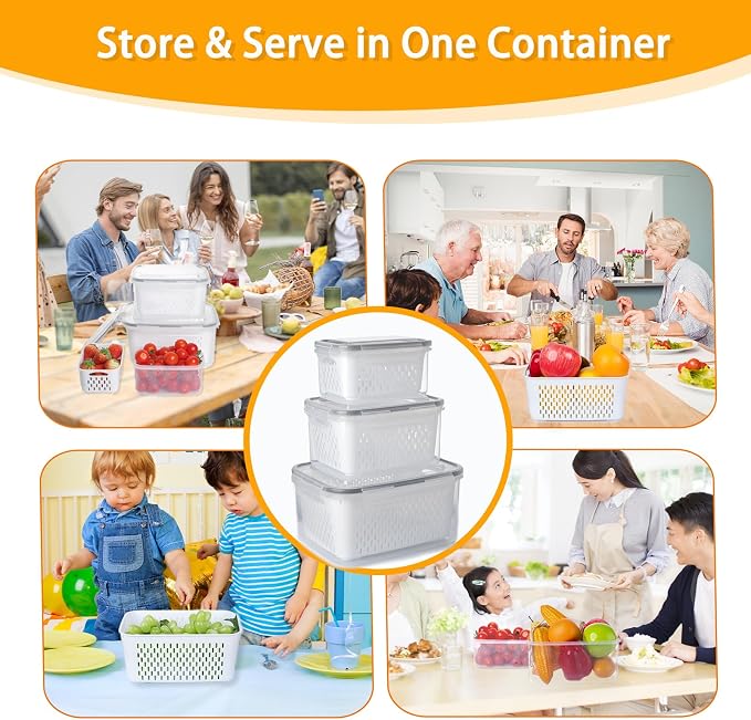 6 PCS Fruit Storage Containers for Fridge - Image 6
