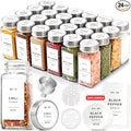 Glass Spice Jars with Label and Stainless Steel Lids Spice Containers with 240 by EDELHAUS