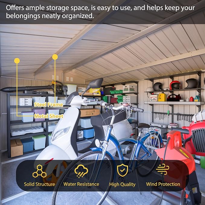 12x10 FT Outdoor Storage Shed - Image 4