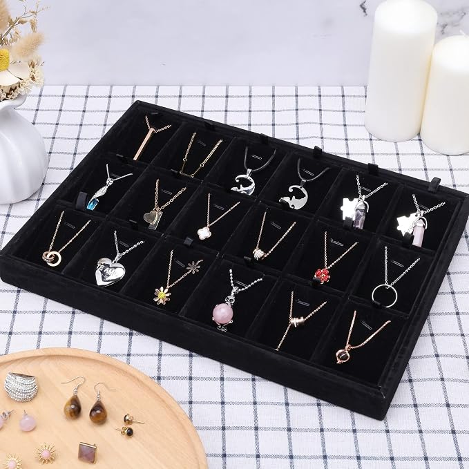 Mornajina 24 Grids Stackable Jewelry Tray Organizer - Image 2
