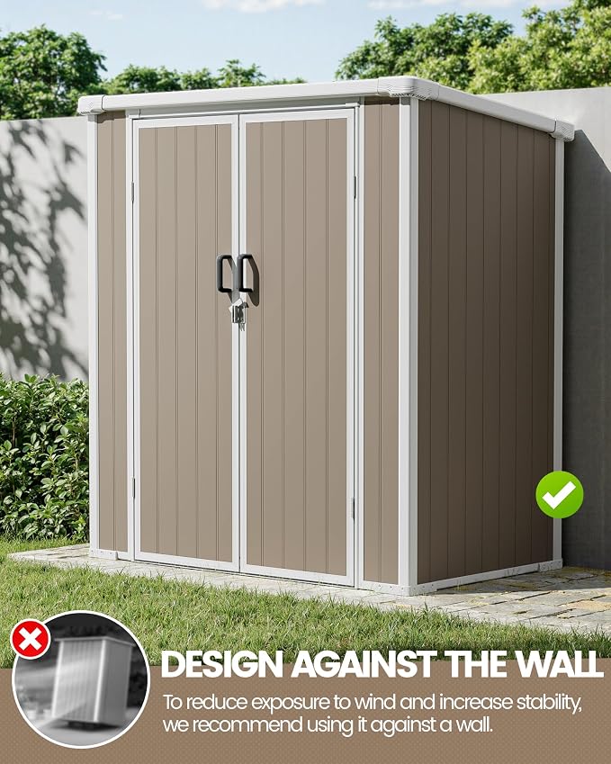 5x3 ft Outdoor Storage Shed - Image 6