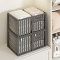 90 L Large Storage Bins, 2 Pack Clothes Storage Bins Foldable Closet Organizers by WISUCART