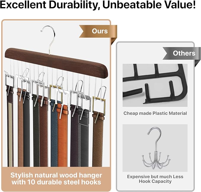 Umo Lorenzo Belt Hanger for Closet - Image 2