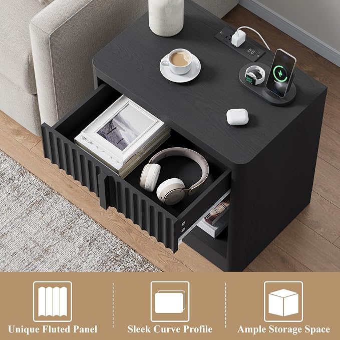 Fluted Nightstand Set of 2 - Image 6
