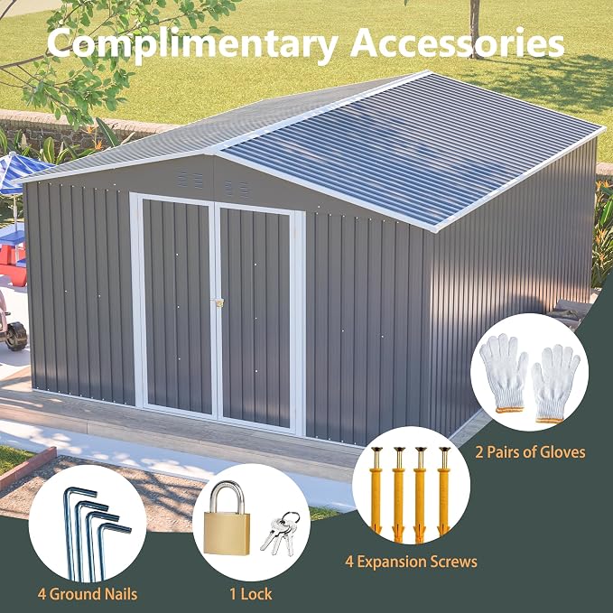 11x13FT Outdoor Storage Sheds - Image 8
