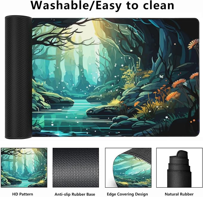 Gaming Mouse Mat Beautiful Landscape Large Mouse Pad Extended Mouse Pad Desk - Image 2