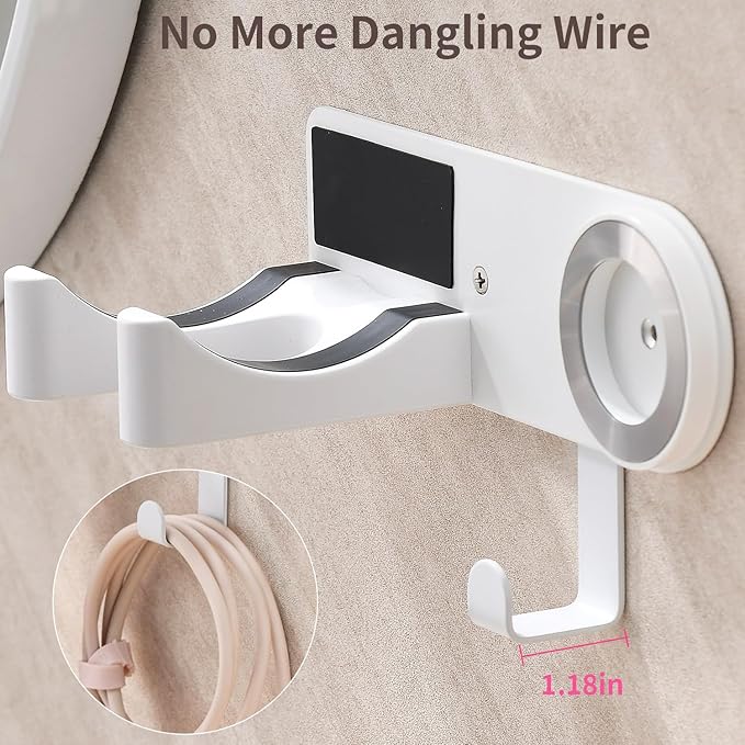 Hair Dryer Holder Wall Mounted, Blow Dryer Holder - Image 5