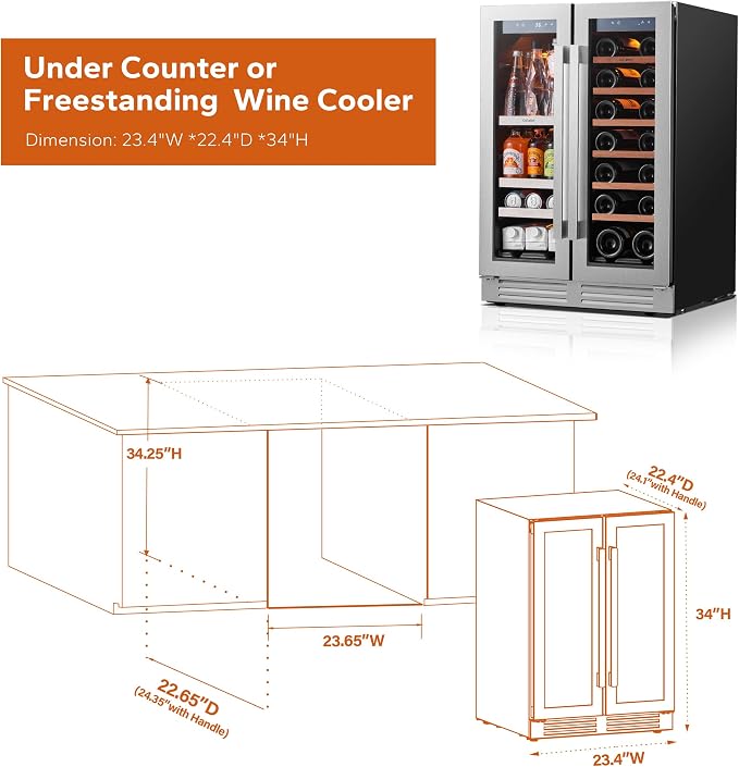 Ca'Lefort 24 Inch Wine and Beverage Refrigerator - Image 5