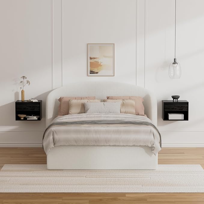 Floating Nightstand Set of 3, Wall Mounted Bedside Table - Image 7