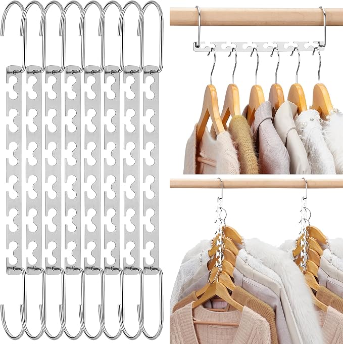 HOUSE DAY Space Saving Hangers for Clothes 20 Pack, Heavy Duty Hanger Organizer by HOUSEDAY