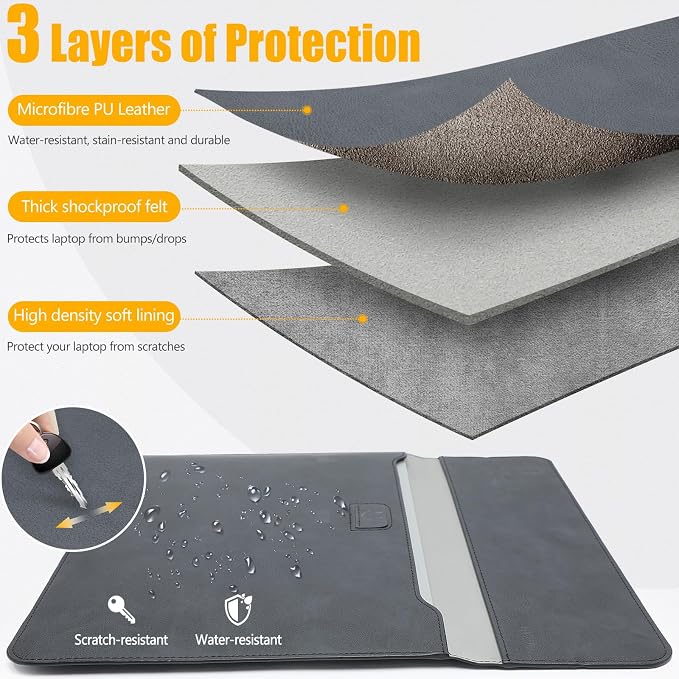 HYZUO 15 Inch Laptop Sleeve Case - Image 3