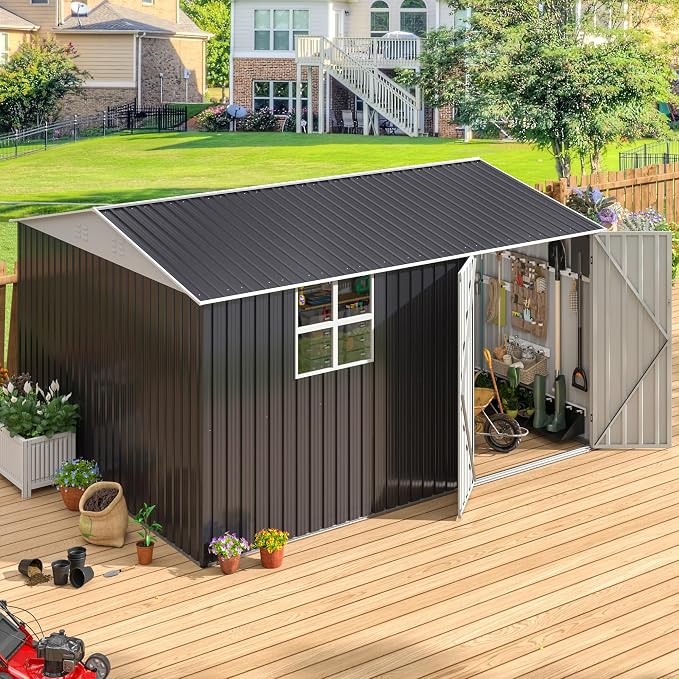 10x12 FT Outdoor Metal Storage Shed - Image 7